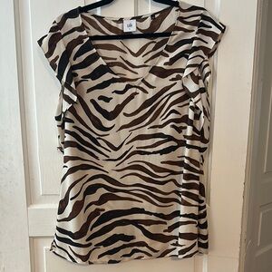 CAbi Zebra Print Women's Top